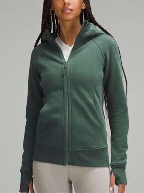 Lululemon full zip up scuba jacket dark forest green 4